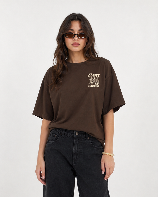 ICED COFFEE & SUNSHINE GRAPHIC TEE