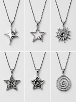 Y2K Grunge Metallic Chains (6-Piece Set)